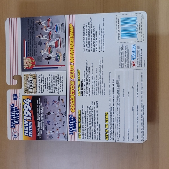 MLB Brian Harper Starting Lineup Baseball New 1994 Edition Brand New - Picture 2 of 8